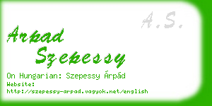arpad szepessy business card